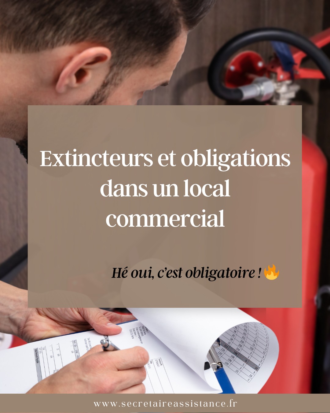 Un extincteur est obligatoire dans un local commercial, même pour un micro-entrepreneur !